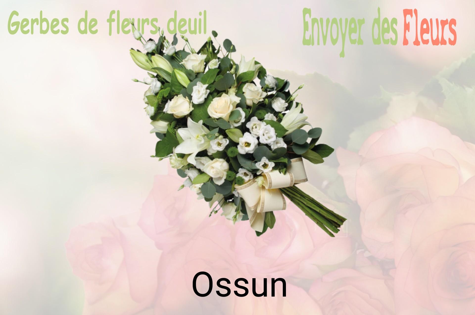 Gerbe de fleurs de deuil livrée à Ossun